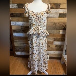 Women's Ruffle Sleeve dress - Multicolor